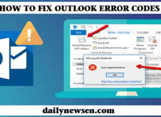 How to Fix Outlook Mail Error Codess