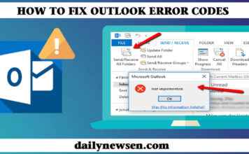 How to Fix Outlook Mail Error Codess