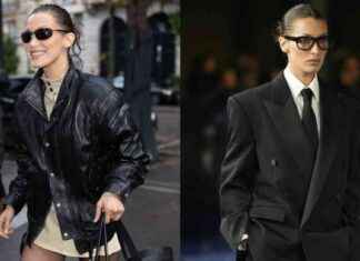 Bella Hadid Stuns in Neutral With Jéan Set at Saint Laurent Spring 2025 Runway news-25092024-115148