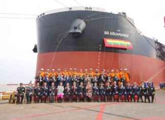 NYK christens LNG dual-fuel Capesize bulker in China: A milestone in sustainable shipping. nyk-christens-lng-dual-fuel-capesize-bulker-in-china-a-milestone-in-sustainable-shipping