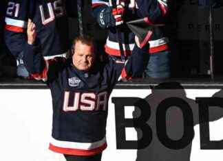 Mike Eruzione Wears Johnny Gaudreau USA Jersey in 4 Nations Final mike-eruzione-wears-johnny-gaudreau-usa-jersey-in-4-nations-final
