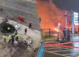 Video of Philadelphia Learjet crash responders searching eerie site video-of-philadelphia-learjet-crash-responders-searching-eerie-site