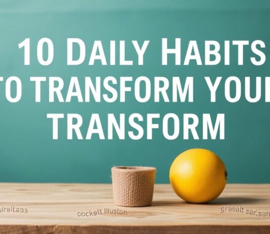10 Daily Habits to Transform Your Lifestyle 10 Daily Habits to Transform Your Lifestyle